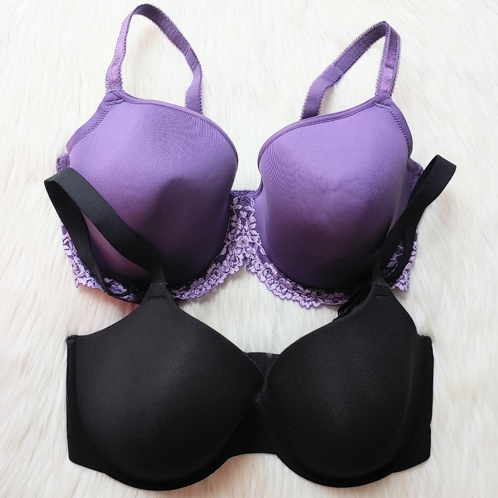 Wacoal Purple & Black T-Shirt Bras, 36G